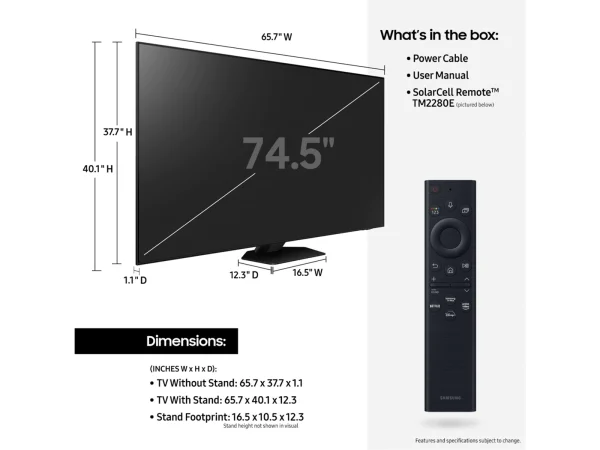 تلویزیون 2022 سامسونگ 75 اینچ SAMSUNG QLED 75QN85B 4K