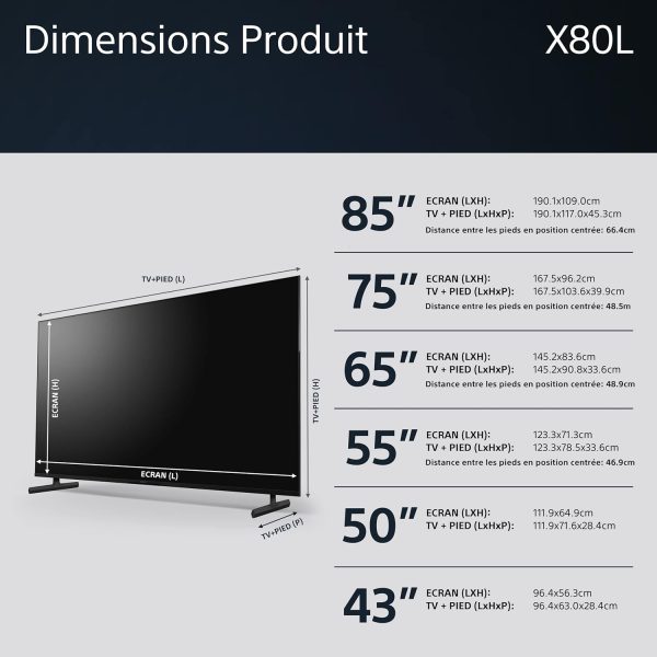 تلویزیون 2023 سونی 55 اینچ SONY 55X80L 4K